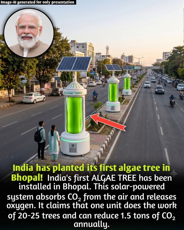 ವಾಯುಮಾಲಿನ್ಯಕ್ಕೆ ರಾಮಬಾಣ: ಭೋಪಾಲ್‌ನಲ್ಲಿ ತಲೆ ಎತ್ತಿದ ಭಾರತದ ಮೊಟ್ಟಮೊದಲ ಕೃತಕ ‘ಪಾಚಿ ಮರ’ (Algae Tree) – ಏನಿದರ ವಿಶೇಷತೆ?