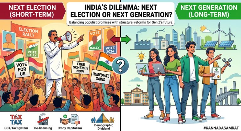 ಮುಂದಿನ ಚುನಾವಣೆಗೋ, ಮುಂದಿನ ಪೀಳಿಗೆಗೋ?: ಉಚಿತ ಕೊಡುಗೆಗಳ ರಾಜಕೀಯಕ್ಕೆ ಬಲಿಯಾಯ್ತಾ ಭಾರತದ ಯುವಜನತೆಯ ಭವಿಷ್ಯ?