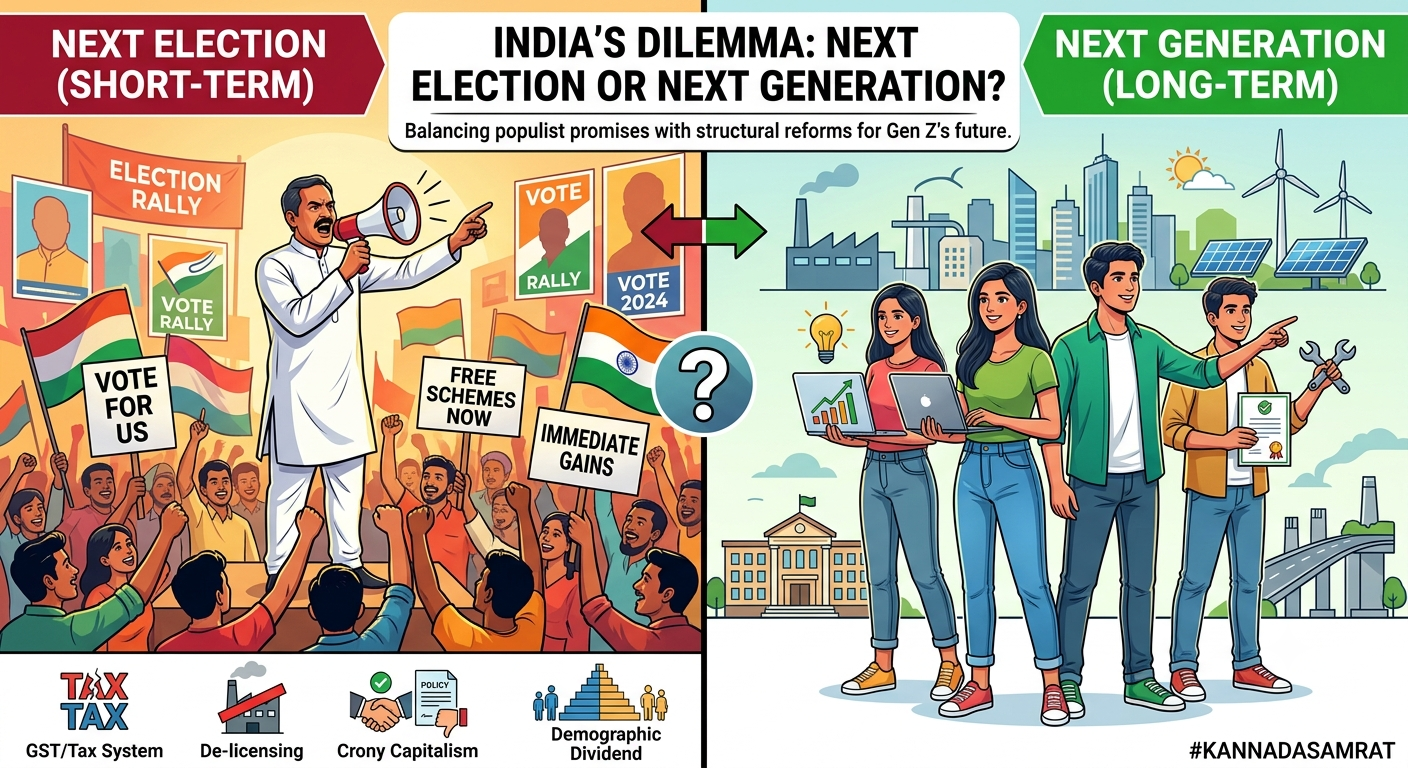 ಮುಂದಿನ ಚುನಾವಣೆಗೋ, ಮುಂದಿನ ಪೀಳಿಗೆಗೋ?: ಉಚಿತ ಕೊಡುಗೆಗಳ ರಾಜಕೀಯಕ್ಕೆ ಬಲಿಯಾಯ್ತಾ ಭಾರತದ ಯುವಜನತೆಯ ಭವಿಷ್ಯ?