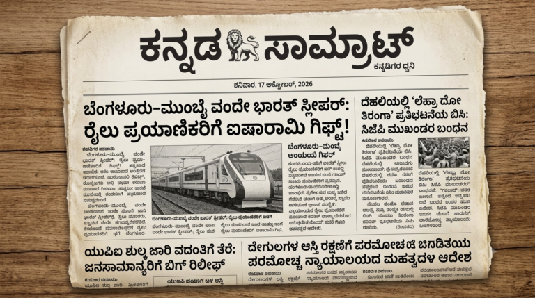 ಕನ್ನಡ ಸಾಮ್ರಾಟ್ ನ್ಯೂಸ್ ಡೆಸ್ಕ್: ಇಂದಿನ ಪ್ರಮುಖ 10 ಟ್ರೆಂಡಿಂಗ್ ರಾಷ್ಟ್ರೀಯ ಸುದ್ದಿಗಳು**